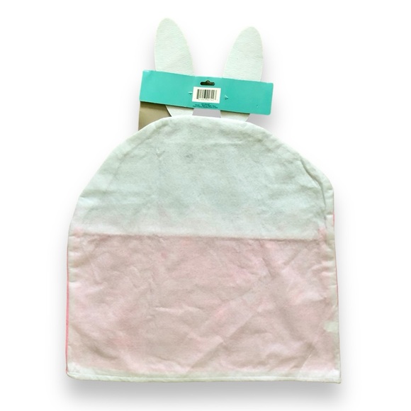 Felt Easter Bunny Chair Cover NWT White Pink Polka Dots - Picture 3 of 3